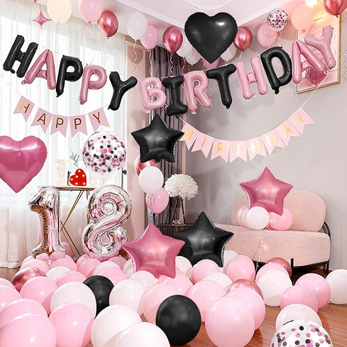 CANREVEL Happy Birthday Banner Decoration + 30pcs Star Balloons, - Image 4