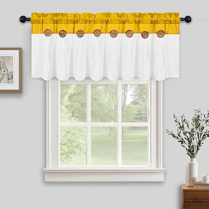 Farmhouse Valance Curtains, Boho Cotton Linen Kitchen Valance, Rod Pocket - Image 8
