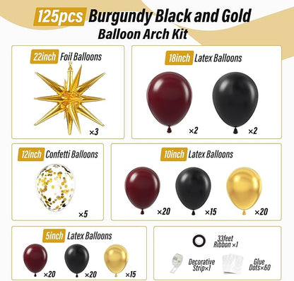 Burgundy Balloon Arch Garland Kit - Image 2