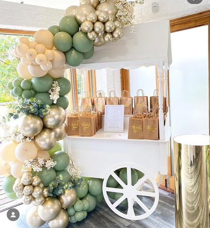 Sage Green Gold Balloons, Birthday Party Decorations - Image 5