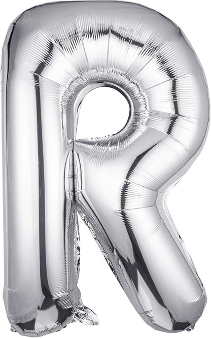 Single Aluminum Hanging Foil Film Silver Letter Balloons R 40 Inch | by FFNIU