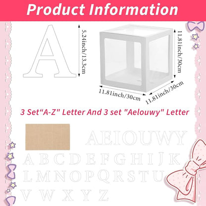 12 Pcs Transparent Balloon Boxes Clear Balloon Boxes - Image 2