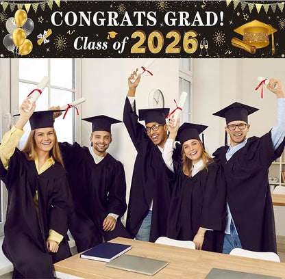 2026 Graduation Decorations Congrats Grad Class of 2026 Banner - Image 3