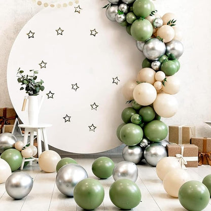 RUBFAC Sage Green Balloons Different Size Green Balloon Arch 154pcs | Olive - Image 7