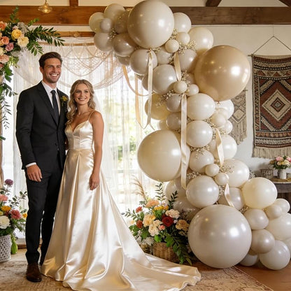 110pcs Sand White Balloon 12 inch, Sand white Latex Balloons - Image 4