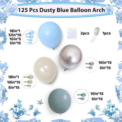 Dusty Blue Balloon Arch Kit - Image 2