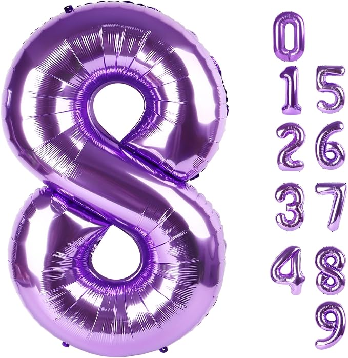 Number 8 Balloons 40 Inch for 8 18 Birthday Party Decorations, by Mluchee