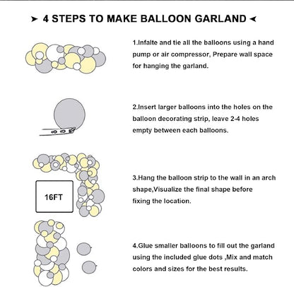 Blue and White Gold Balloons - Image 3