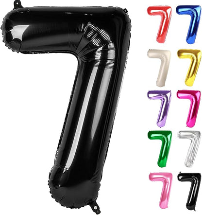 Black Number 7 Balloon 40 Inch by IWERP