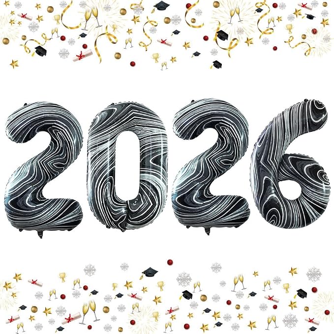 42 Inch 2026 Foil Number Balloons by GOER