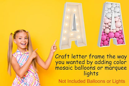 3FT Tall Mosaic Balloon Frame Letters Big Marquee Light Up LettersDIY Kit - Image 5