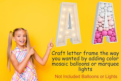 3FT Tall Mosaic Balloon Frame Letters Big Marquee Light Up Letters DIY Kit - Image 5
