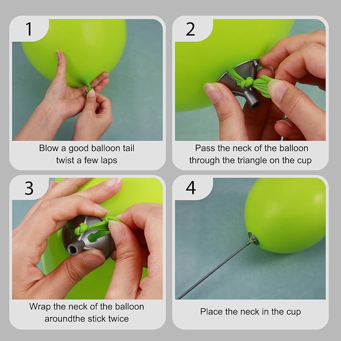 PP OPOUNT 35PCS Silver Balloon Sticks - Image 3