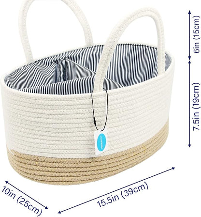 Casaphoria Caddy Organize Woven Cotton Rope Basket Caddy - Image 7