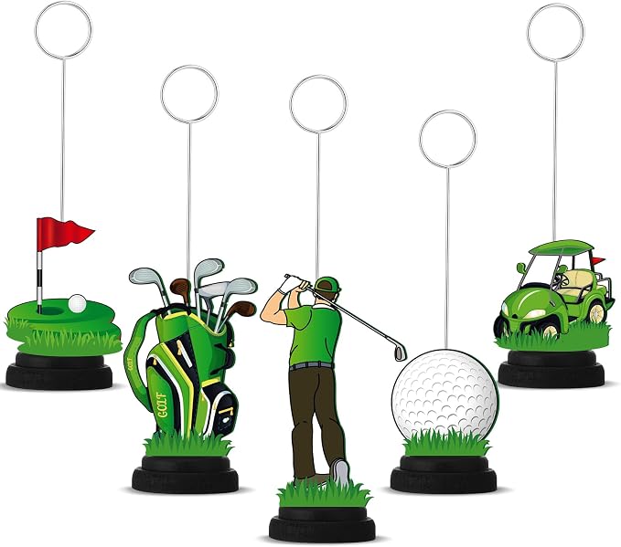 RattanView 5 Pcs Golf Ball Photo Balloon Holder Table Centerpieces Holders Golf by RattanView