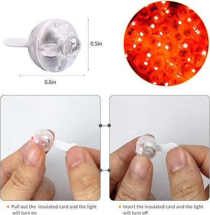 100pcs Red LED Balloon Light, Mini Led Lights Small Round Led Ball Lamp - Image 3