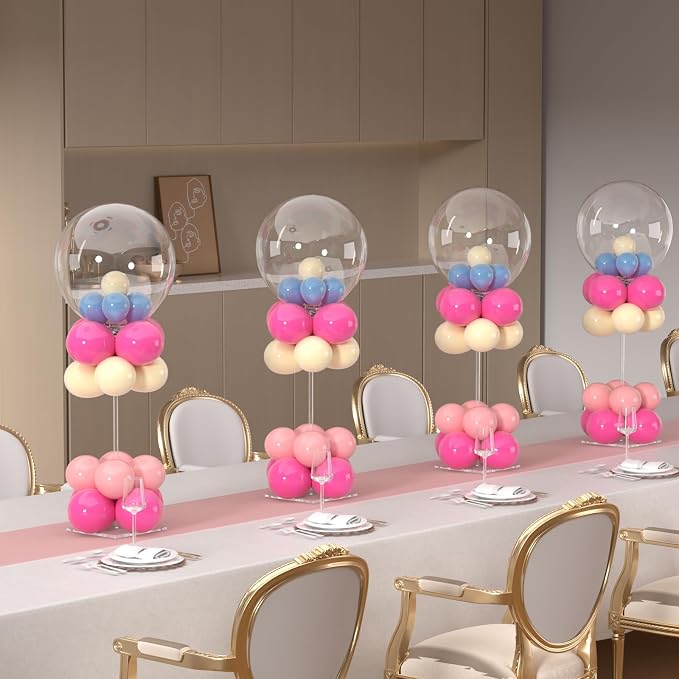 12 Pack Clear Acrylic Balloon Stand 23.6 inch Party Centerpiece - Image 5