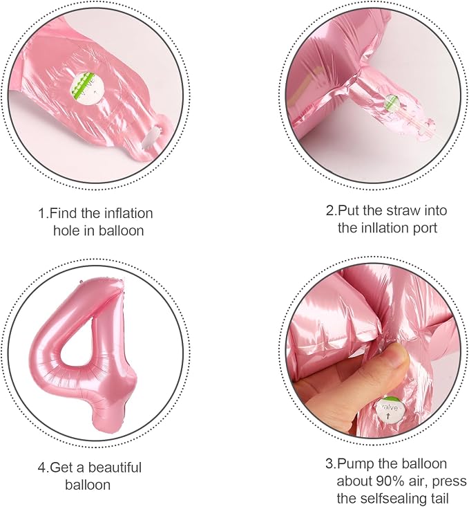 Number 5 Balloon 40 Inch Pearl Pink Balloon - Image 6
