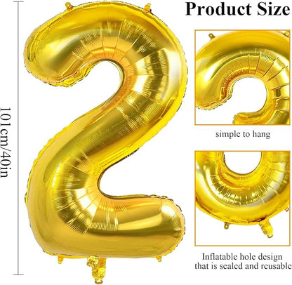 Number 24 Balloons for 24th Birthday Party Decorations, 0-100 Large No.24 for - Image 2