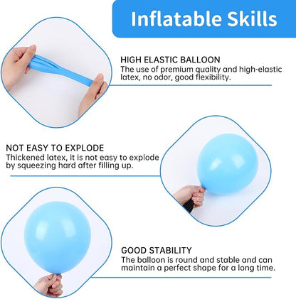RUBFAC Blue Balloon Arch Kit, Metallic Blue - Image 4