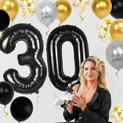 30th Birthday Decorations for Him, 40 inch 30 Balloon Numbers - Image 6