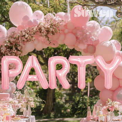 SUWEN 40 Inch Pink Large W Letter Balloons Big Foil Helium A-Z | Jumbo Mylar - Image 6