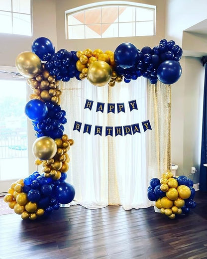 Navy Blue and Gold Balloons Garland Arch Kit - Image 6