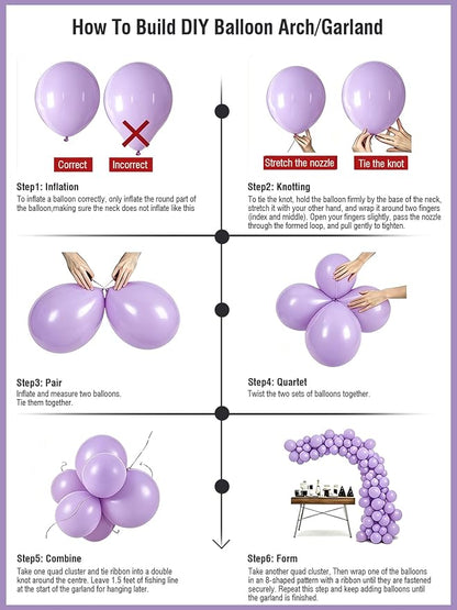 Lavender Balloons 12 Inch 60 Pcs Light Purple Pastel Purple Latex Balloons - Image 6