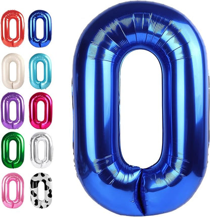 Navy blue Number 0 Balloon 40 inch, 0th Birthday Party Balloons Decorations | by Upgesy