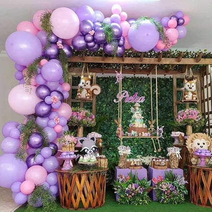 YMSZ Pink Purple Balloons Arch Kit, Different Sizes, 18 12 10 5 inch, - Image 5