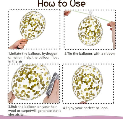 Black and Gold Balloons Arch Garland Kit - Image 3