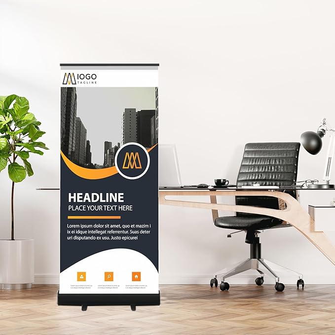 Personalized Custom Black Retractable Banner Aluminum Retractable Roll up - Image 5