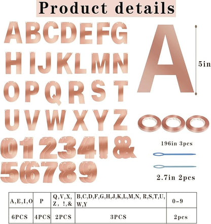 116 Pcs DIY Glitter Customizable Banner Kit Custom Banner Including 111 Letters - Image 2