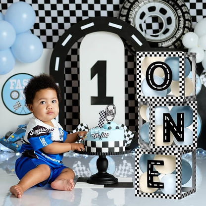 Fast ONE Birthday Decorations for Boys, Race Car ONE Boxes - Image 5
