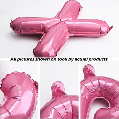 16" Pink Letter Number Balloons, Happy Birthday & 2 Sets of A-Z 0-9, Foil Mylar - Image 2