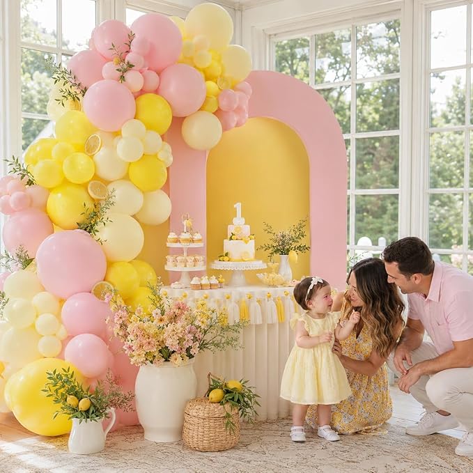 Pink and Yellow Balloon Arch Kit - Image 5