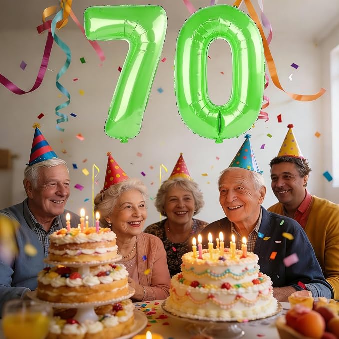 40 Inch Number 70 Balloons for 70th Birthday Party Decorations, 0-100 Fruit - Image 2