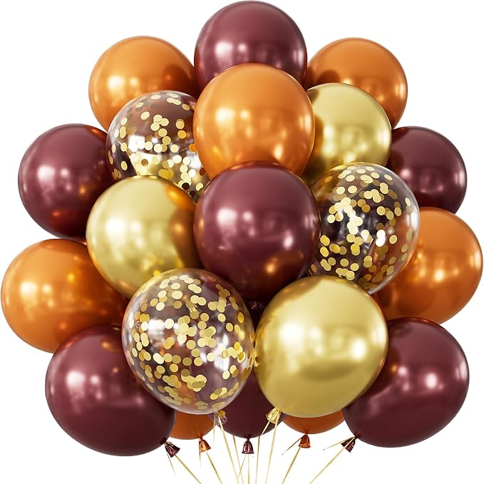 Fall Thanksgiving Party Balloons, Autumn Balloons Decorations | 50Pcs 12 Inch by Adeyoo