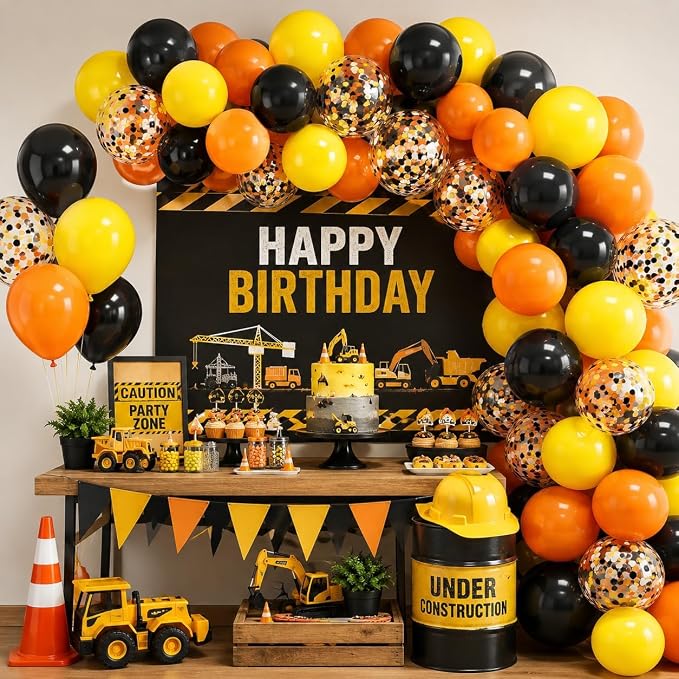 Construction Balloons, Truck Theme Latex Party Balloons - Image 5