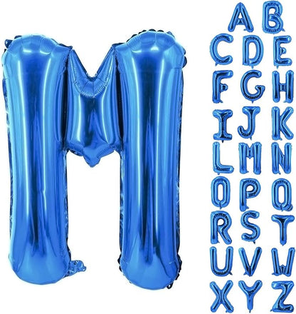 Letter Balloons 40 Inch Blue Giant Alphabet Balloons Letter M | Foil Mylar Big by YUNSHANGMO