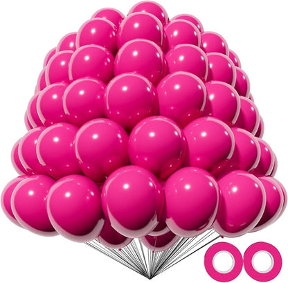 200pcs Hot Pink Balloons 5 Inch, Small Mini Latex Balloons by Kawkalsh