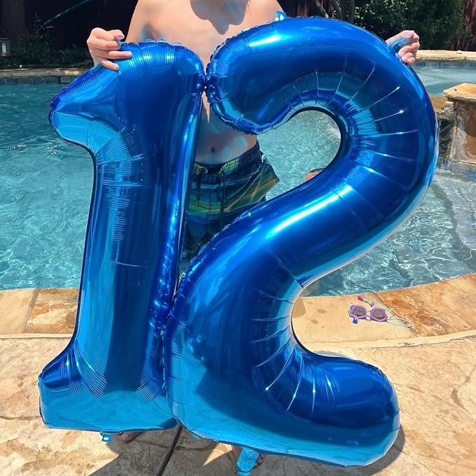 Number Balloons 12 Balloon 40 inch Dark Blue - Image 4