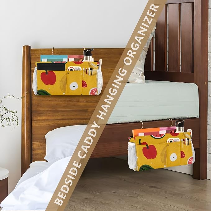 Bedside Caddy Metal Frame Hanging Organizer Bunk Bed Dorm Accessories Hook And - Image 7