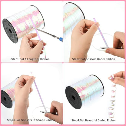 woric 600 Yard Iridescent White Curling Ribbon Balloon String Ribbon | 1/5 Inch - Image 3