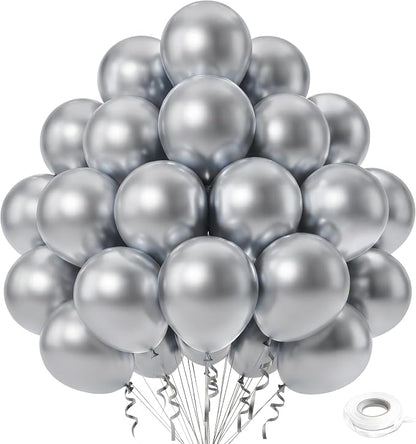 Silver Balloons, Baby Shower, Anniversary, Graduation, Wedding Decorations by GoldenParty