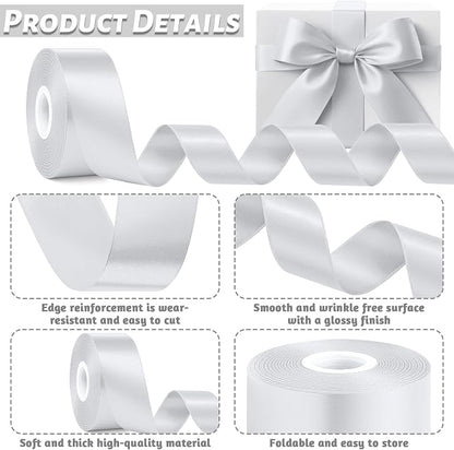 1 1/2In 30Yards Silver Ribbon for Gift Wrapping Christmas Tree Decorations | - Image 3