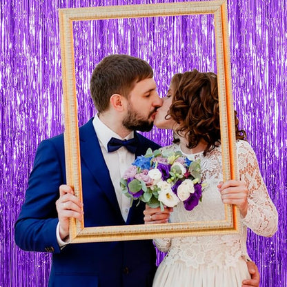 20 Pack Purple Backdrop Tinsel Streamers Foil Fringe Backdrop Halloween Party - Image 8