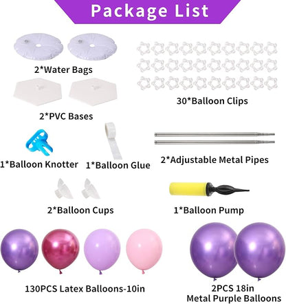 Pink and Purple Balloon Column Stand Kit Set of 2 - Image 3