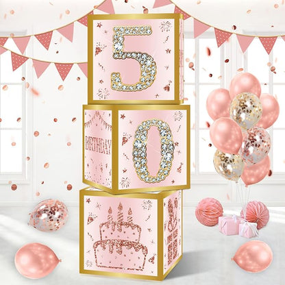 DataMoon 50th Birthday Decorations Boxes by DataMoon