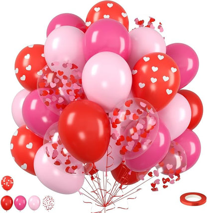 Red and Pink Balloons, Valentine's Day Balloon by Saxuxu